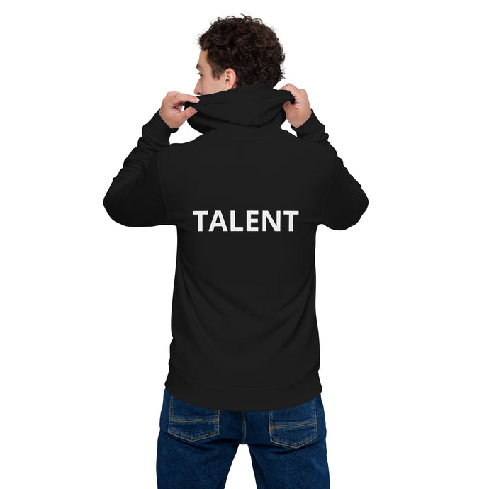 TALENT on back poker word art Unisex basic zip hoodie