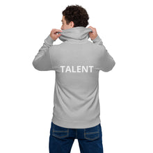 Load image into Gallery viewer, TALENT on back poker word art Unisex basic zip hoodie