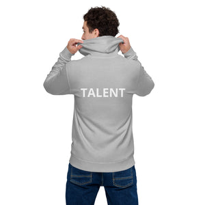 TALENT on back poker word art Unisex basic zip hoodie