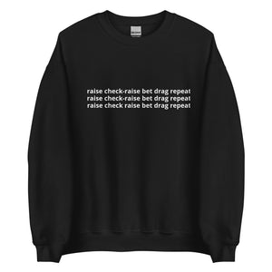 RAISE BET DRAG REPEAT Unisex Sweatshirt